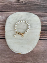 Load image into Gallery viewer, 14K Gold Filled Bracelet - Matte White + Mini Gold