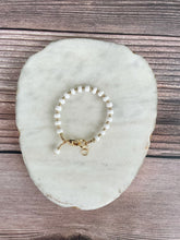 Load image into Gallery viewer, 14K Gold Filled Bracelet - Matte White + Mini Gold