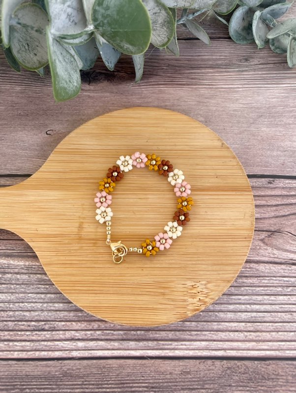 14K Gold Filled Bracelet - Boho Floral