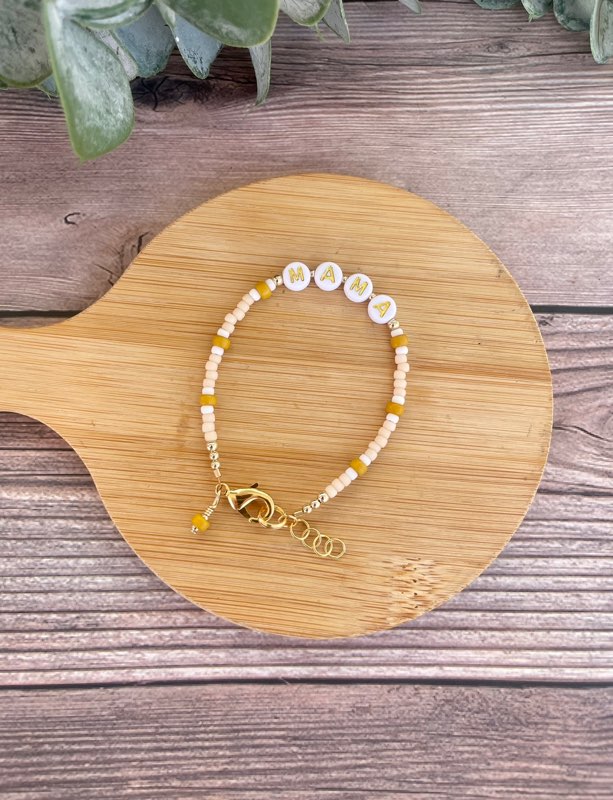 14K Gold Filled Bracelet Apricot Mustard MAMA