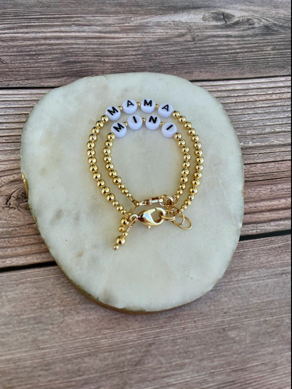 14K Gold Filled Bracelet Set Mama Mini - Main Image