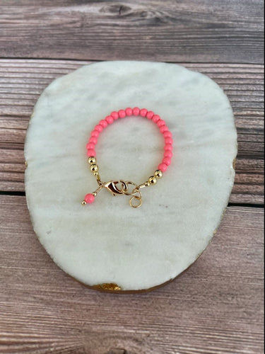 14K Gold Filled Bracelet - Round Coral