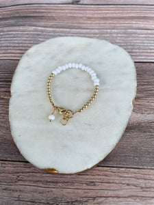 14K Gold Filled Bracelet - White