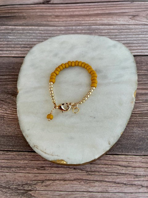 14K Gold Filled Bracelet - Mustard