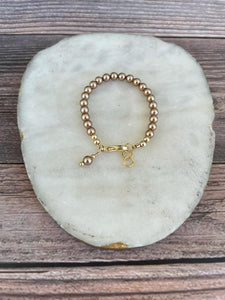 14K Gold Filled Bracelet - Bronze Pearl