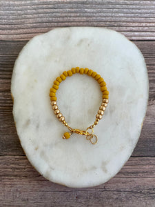 Stackable Bracelet - Matte Mustard