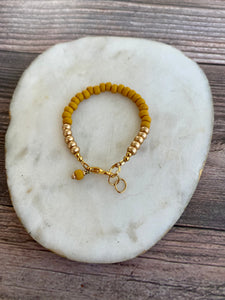 Stackable Bracelet - Matte Mustard