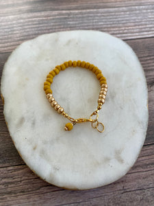 Stackable Bracelet - Matte Mustard