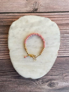 Stackable Bracelet - Matte Blush Pink