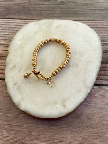 Stackable Bracelet - Metallic Gold