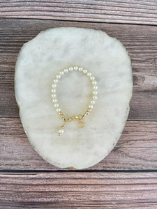 14K Gold Filled Bracelet - Ivory Pearl